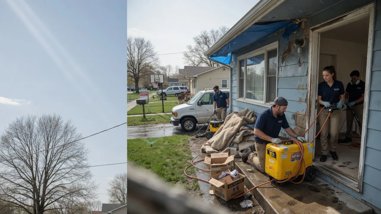 Basement Flood Cleanup in Meriden, KS near me